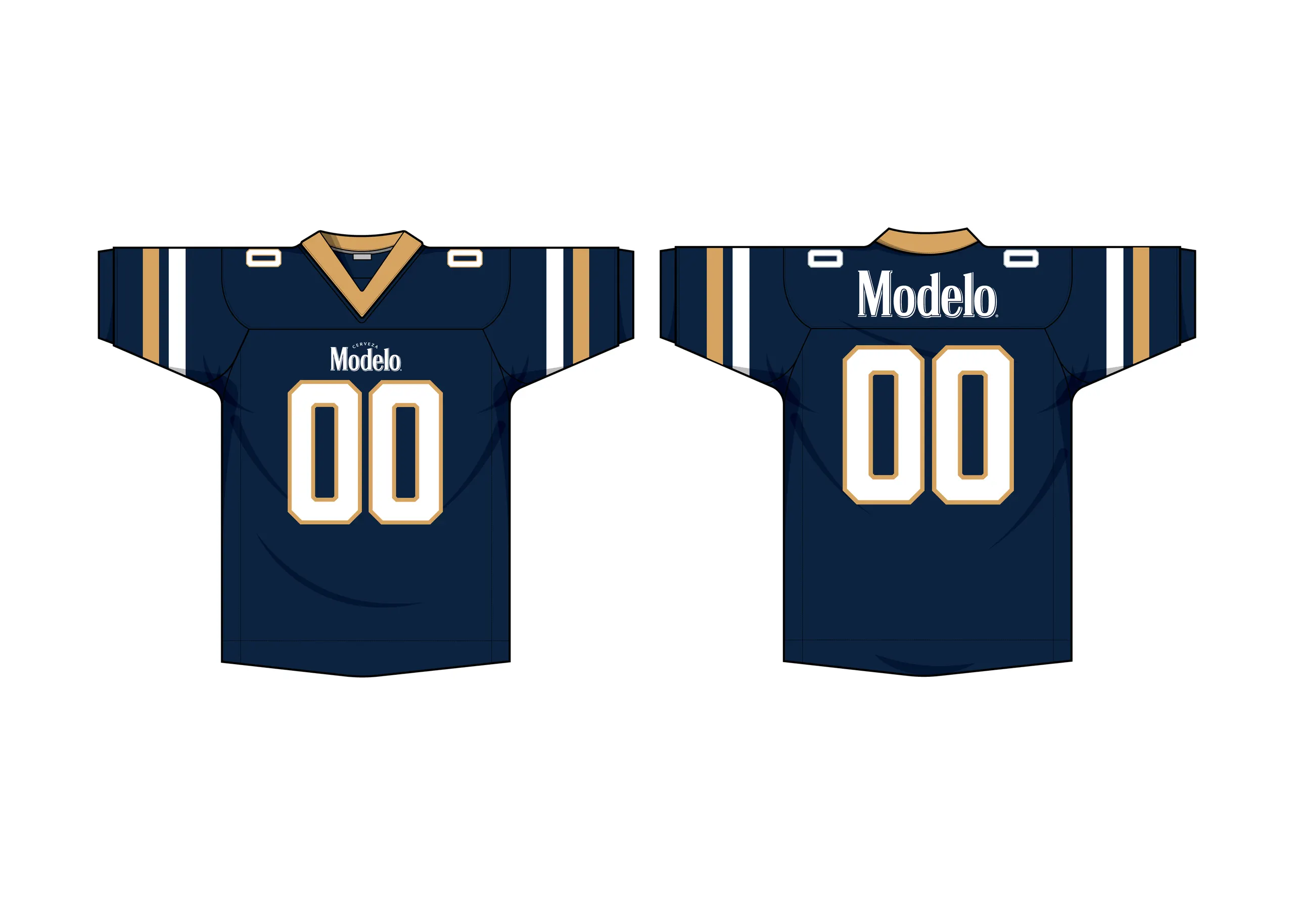 Modelo | Houston Texans — custom navy football jersey design, front and back